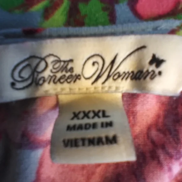 Pioneer Women Floral V-Neck Women's Top Size XXXL Cottagecore Romantic Vacation - Picture 7 of 11
